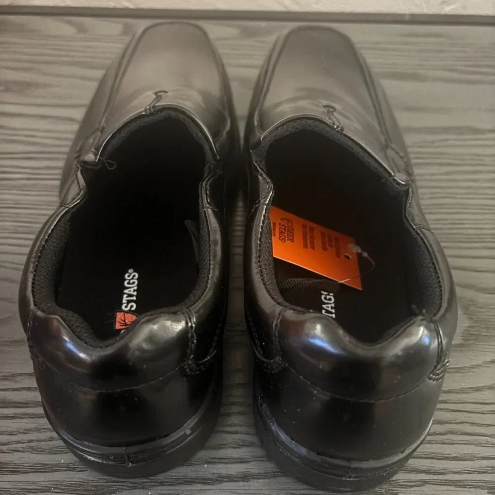 NEW! Deer Stags boys Denny Oxford, Black, 3.5 Big Kid US